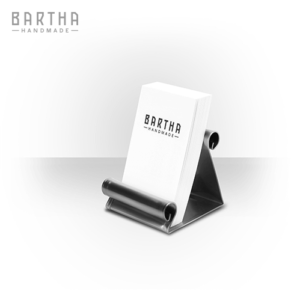 Desk Business Card Holder - Roll - Stainless Steel